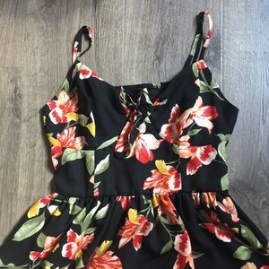 Black floral dress